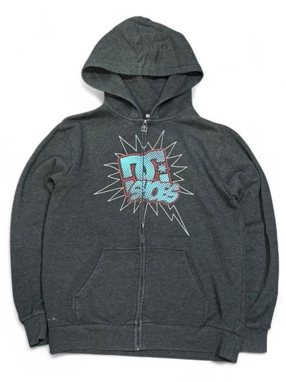 Y2K DC Shoes Skater Graphic Zip Up Hoodie